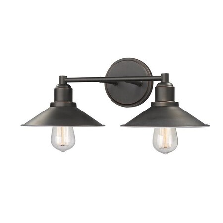 Z-Lite Casa 2 Light Vanity, Olde Bronze & Olde Bronze 613-2V-OB